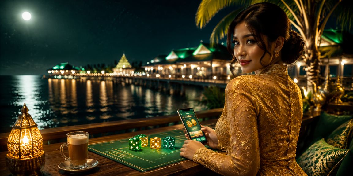 Permainan dadu tradisional di Terengganu dengan pakaian kebaya